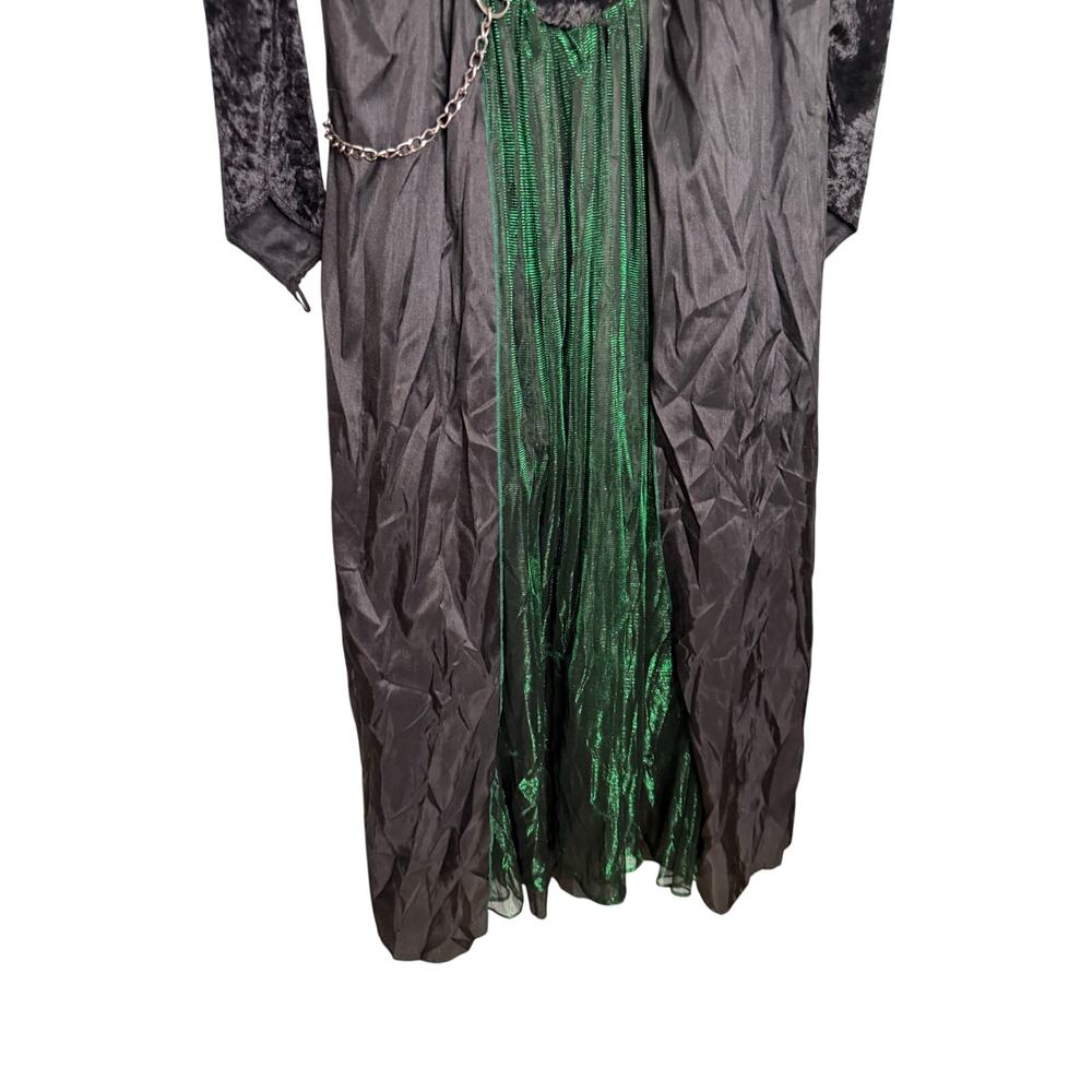 The Wizard of Oz Wicked Witch Elphaba green and black maxi dress‎ costume - Picture 9 of 13